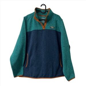 LL Bean Colorblock 1/4 Snap Fleece Hiking Gorpcore Pullover Sweater 3X